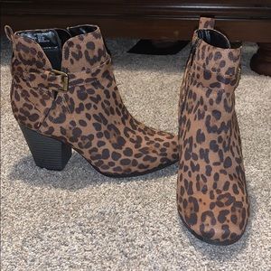 Women’s leopard print booties